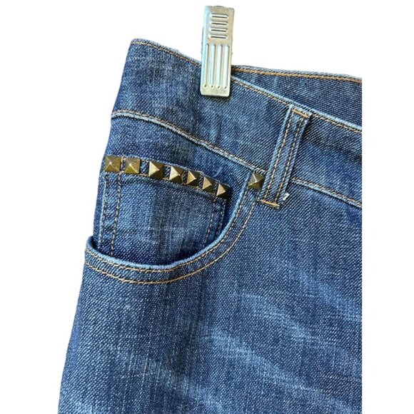 Chico's Platinum Denim Women's‎ Studded Bootcut Jeans Size US 10 - Picture 5 of 8